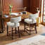Ensemble de tabourets de bar Farmhouse Linen - Tête de clou en cuivre et structure en bois d'hévéa massif-1509333397