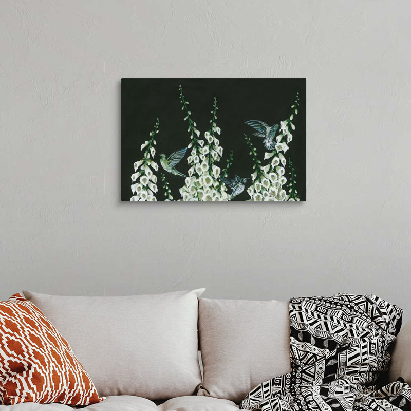 Colibris-reproduction d’art sur toile, Toile tendue, H 20 po x l 30 po x P 1,25 po