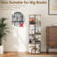 Revolving 4-Tier Bookshelf Tower, Hexagonal Corner Bookcase With 360° Spin, Vertical Organizer For Living Room, Office & Bedroom
