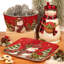 Ensemble de 4 assiettes bonhomme de neige Christmas Lodge