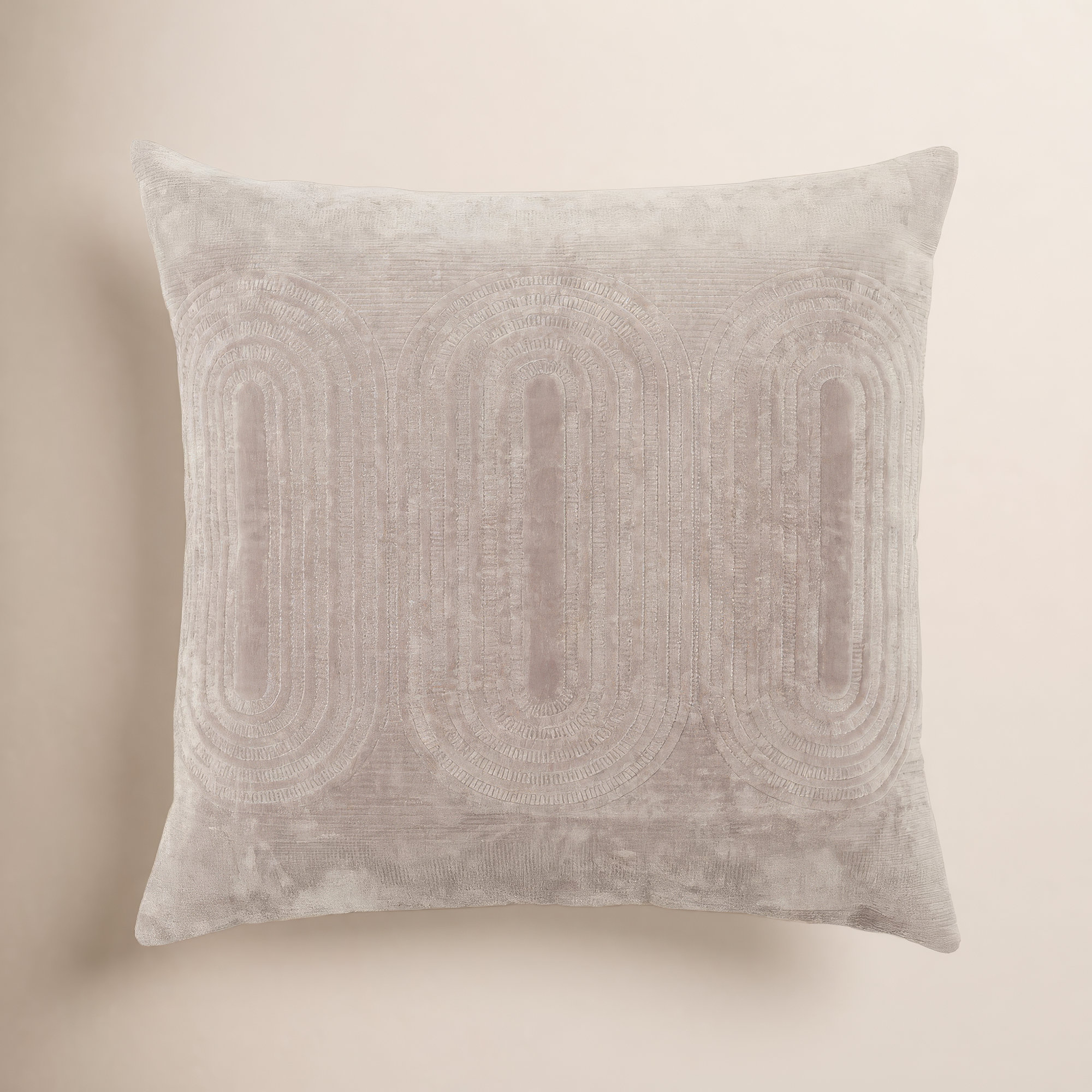 Ramona Square Cotton Pillow Cover & Insert, Steeple Gray/Silver/Silver Sconce, 100% Polyester