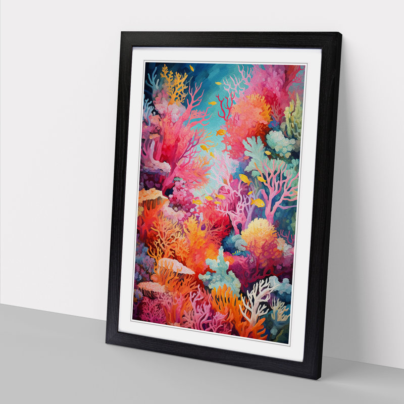 Single Picture Frame Print on Wood, Black Framed, 64cm H x 46cm W