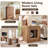 Modern Nightstand With Charging Station, 24" Large Bedside Table With Drawers & Open Shelf，Night Stand Wood Thick Design-1584559399