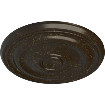 Médaillon de plafond Endurathane Medea, DO 16 1/2 po x P 1 1/2 po (pour auvents jusqu'à 5 1/2 po), finition or pâle peinte à la main