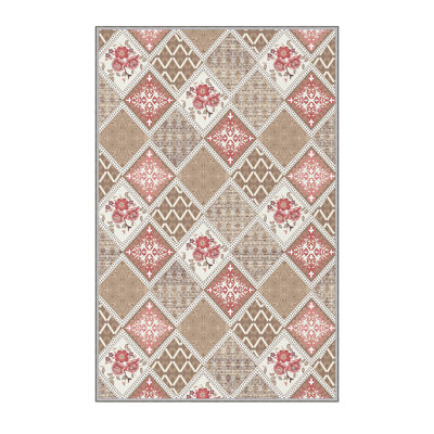 Premium Hall Carpet, 2.6 x 6.6 Feet, 100% Polyester, 0.3 in Pile Height | Antibacterial, Non-Slip Underside, Machine Washable | 3D Digital Print Design, Durable & Stylish for Entryways, Living Rooms & More