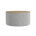 Midnight Gray Woven Polyester/Light Brown