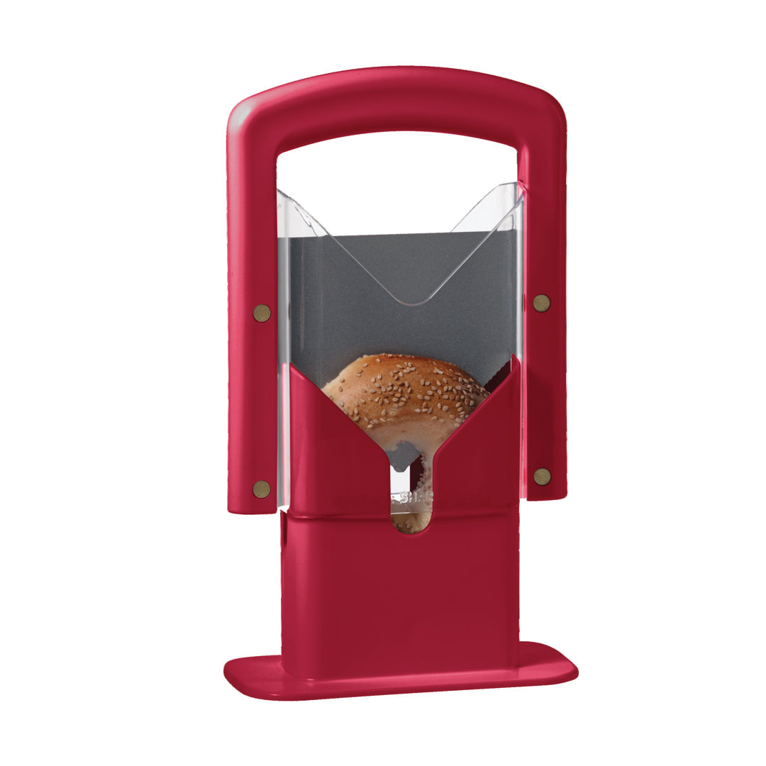 Hoan The Original Bagel Guillotine Universal Slicer Hoan Color: Red