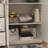 Wardrobe Armoire with Glass Display Door, Modular Bedroom Closet Storage with 3 Drawers and Hanging Rod