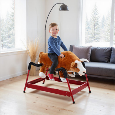 Kids Plush Spring Rodeo Bull Rocker