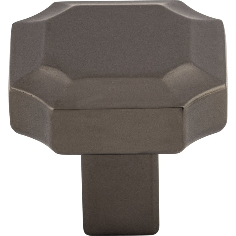 Davenport 1 1/4" Length Geometric Knob, Ash Gray