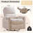 32" W Modern Upholstered Swivel Rocker Glider Nursery Recliner with Adjustable Headrest, Lumbar Support -342579047