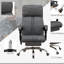 Fauteuil de bureau à 4 niveaux de massage avec inclinable, chauffant et réglable, cuir PU, roues pivotantes, gris 4, hauteur, gris, inclinable pour des journées de travail productives