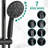 Stainless Steel Slide Bar Shower, Dual 7-Setting Heads, Matte Black, 1.8 Gpm Flow, Moisturizing Fog Mode Shower System With Drill- Steel, Rain / Massage Spray