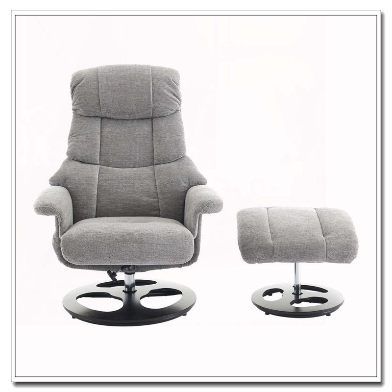 Fauteuil inclinable ergonomique avec repose-pieds, Gris