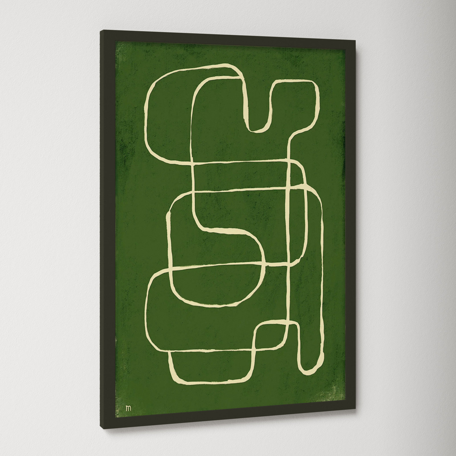 Line Works 1 by Studiom, Black Framed Paper, 20" H x 14" W x 1.25" D