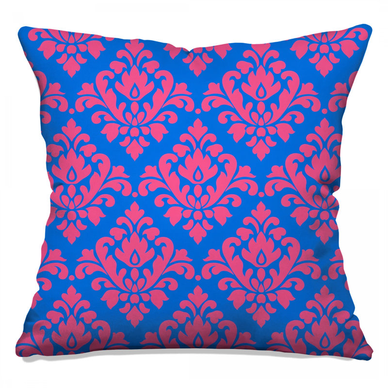 Pink Damask Pattern Double Sided Throw Pillows, 26 x 26 inches
