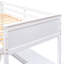 Lit mezzanine simple avec tablettes et bureau