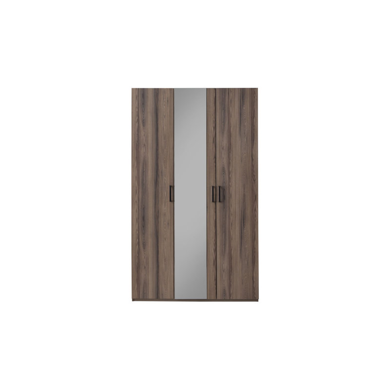 3 Door Solid + Manufactured Wood Wardrobe