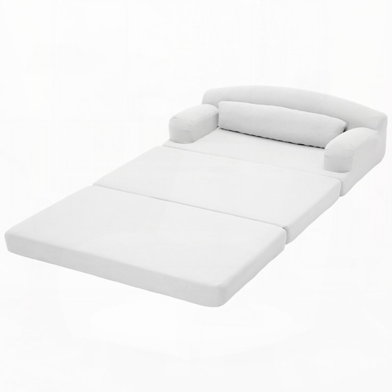 Compression Sponge 2-Seater Micro Corduroy Sofa Bed, Removable Cover Modular Floor Couch