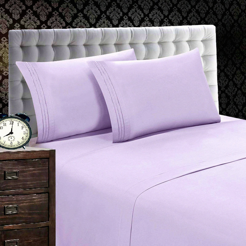 UltraSmooth WrinkleGuard 4-Piece Sheet Set, Fade Resistant, Deep Pocket, Luxe Bedding Collection, Taupe, Twin XL Sheet Set