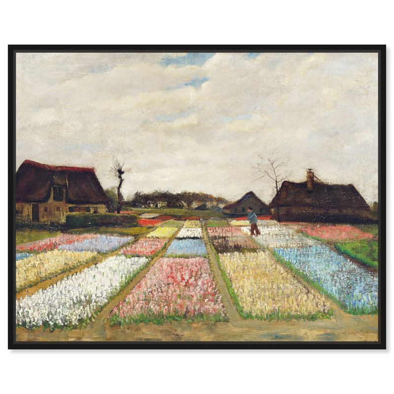 Classique et figuratif par Vincent Van Gogh - parterres de fleurs en hollande impressionnisme par Oliver Gal, art mural