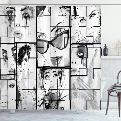 Fashion House Shower Curtain with Hooks Included