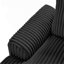 Canapé modulaire surdimensionné de 129 po en forme de U Canapé-lit moderne recouvert de velours côtelé doux avec une chaise longue pour le salon, noir-1795124048