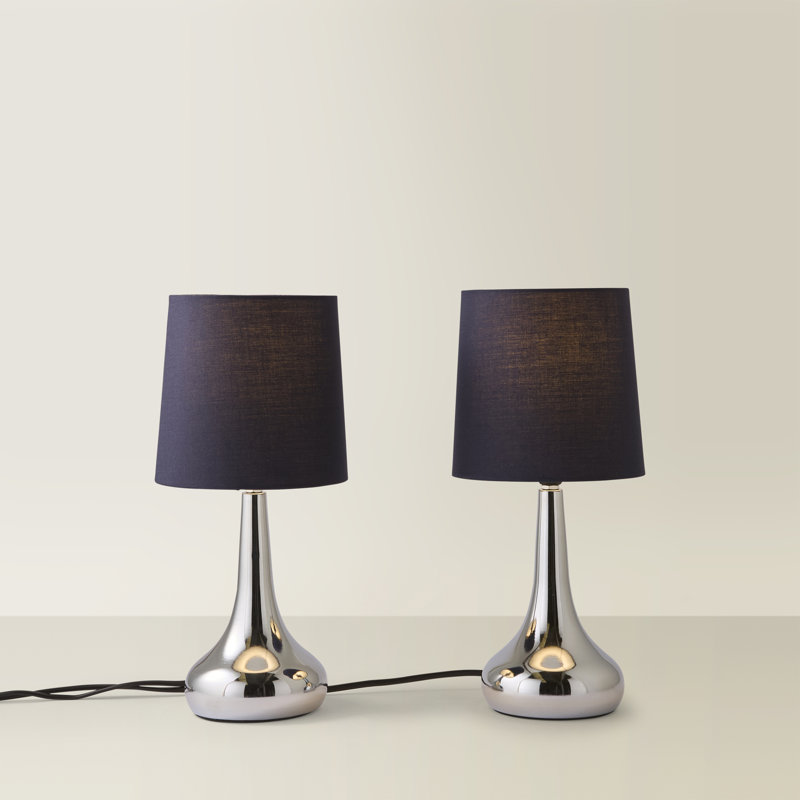 Riorita Metal Table Lamp, Matt Black, Yes, Grey
