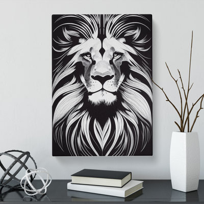 Lion Monochrome Vol.1 - Wrapped Canvas