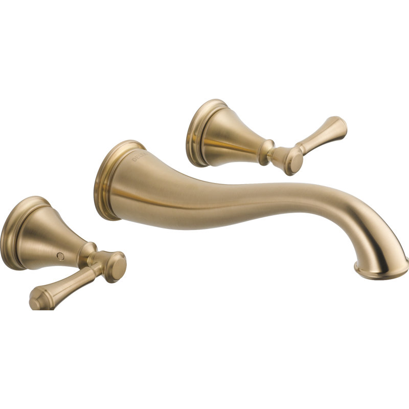 Cassidy Wall Mounted Bathroom Faucet, Brilliance Champagne Bronze