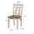 5Pc Cottage Style Extendable Dining Table Set Chalk Tow Tone Upholstered Chair Dining Room Wooden Furniture Two Self-Storing Refectory Leaves Solid Wood