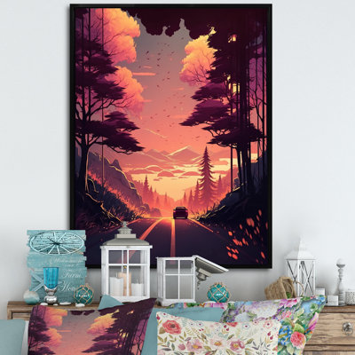 «Road to the Sunset IV», reproduction sur toile