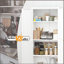 Armoire de cuisine avec tablettes réglables, armoire de rangement en métal à 2 portes pour la cuisine, le salon, la salle à manger et le bureau-1085402563