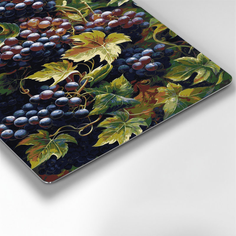 Art mural en métal fruitier raisin mauve, H 11 po x l 14 po