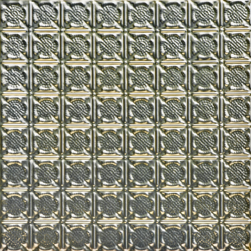 Carreau de plafond en fer-blanc clouté 2 pi x 2 pi, Pépite d'or