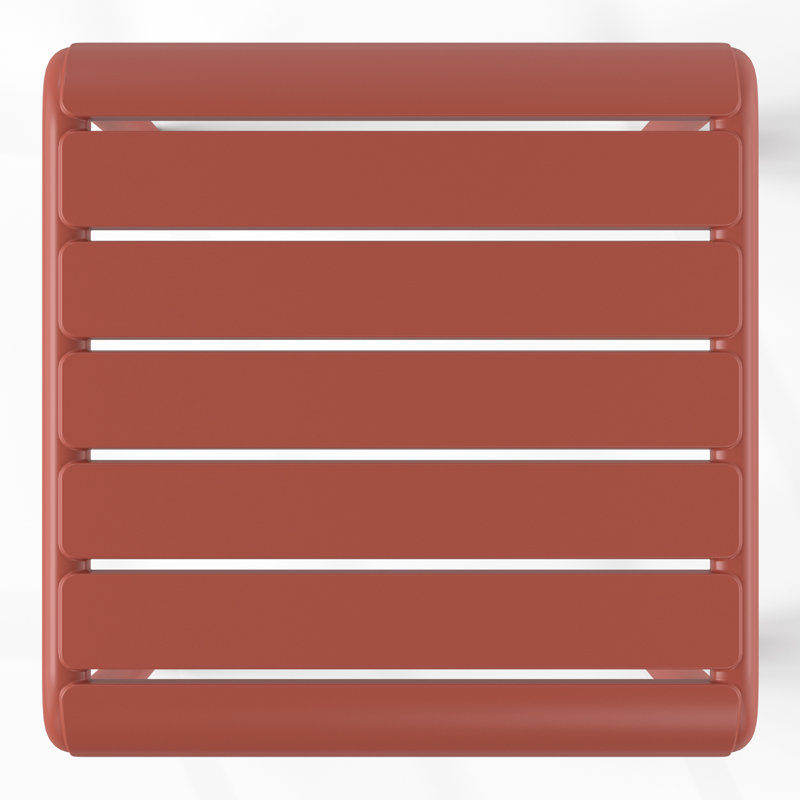 Square Outdoor Side Table, Red
