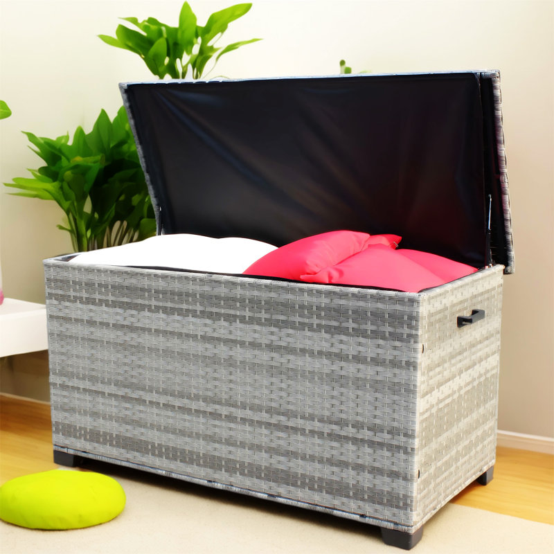 Wicker Patio Furniture Storage Box