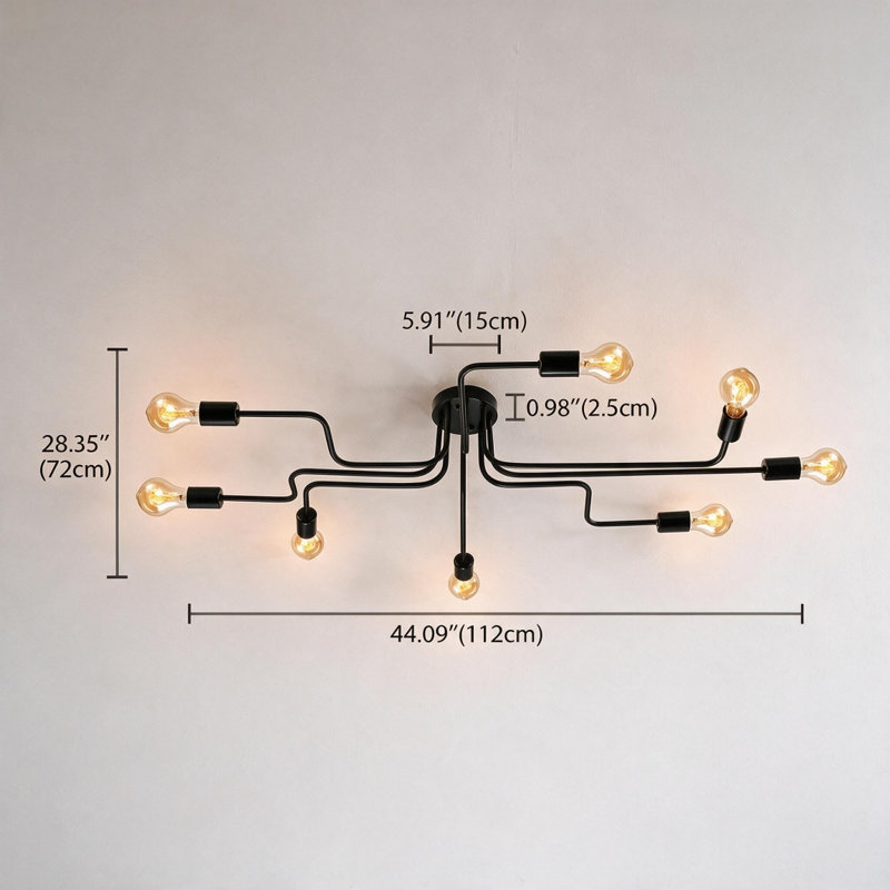 Plafonnier semi-encastré industriel Sputnik 44 po