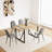 55" Rectangular Industrial Dining Table, Wood Tabletop And Metal Legs, Easy To Clean Maintain Table With Top Modern Rustic Style, Seats 4-6 Persons-437866158