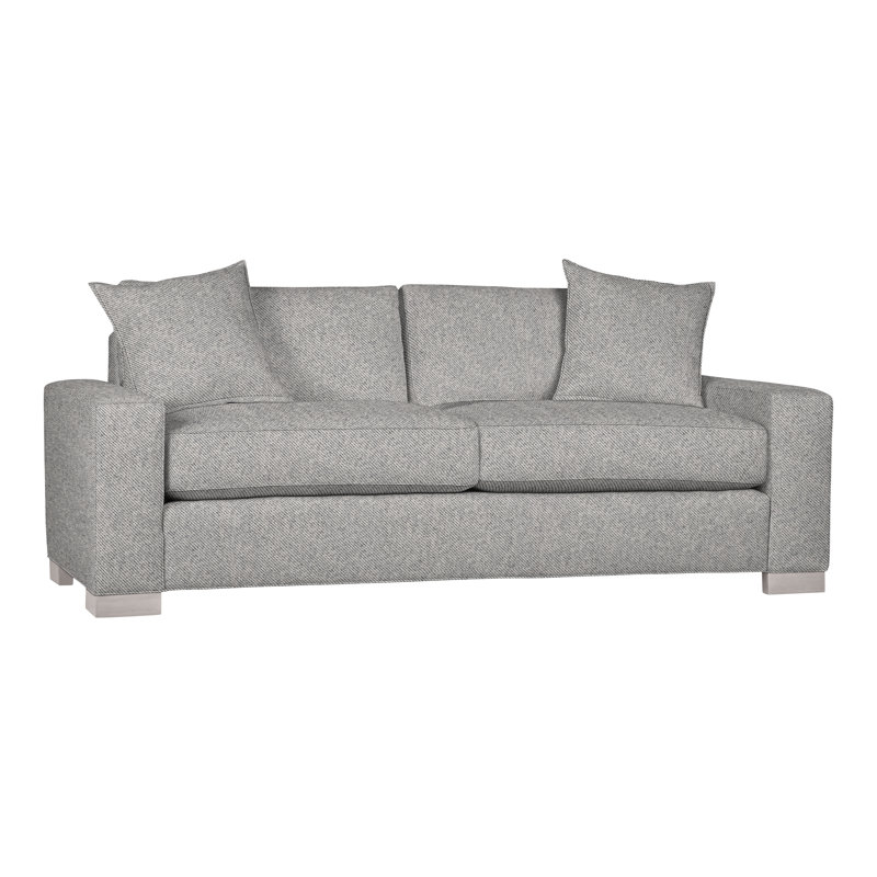 Canapé moyen Claremont, Gris colombe, Perigold Aspen flanelle gris clair