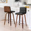 65 CM Swivel Bar Stools With Back Faux Leather Upholstered-124571191-119423180