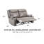 Causeuse contemporaine rembourrée grise-879266563