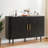 47" Sideboard Buffer Cabinet with Fluted Slide Doors, Tambour Storage Cabinet with Adjustable Shelves-884969665