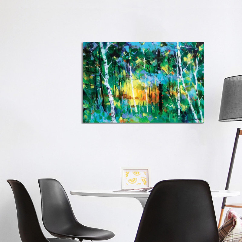 Birch Near Edge End by Doug Eaton - Painting on Canvas, Wrapped Canvas, 101.6 cm H x 66.04 cm W x 1.91 cm D