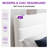 King Size Platform Bed Frame with Upholstered Headboard and Wooden Slats, White-48915075-49291581