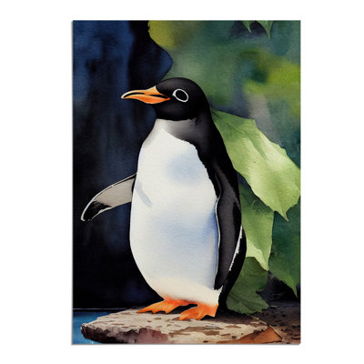 Penguin In Watercolour No.5 - Wall Art