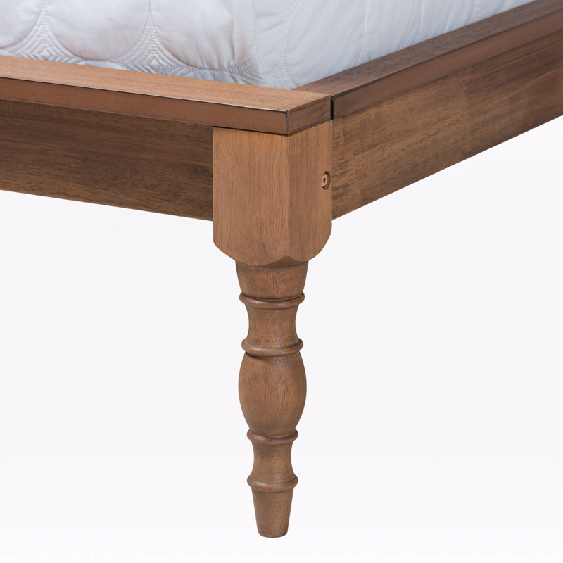 Galle, Turned Legs, King Platform Bed, Brown, 81.00'' W X 86.50'' L X 13.60'' H, King