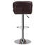 Ensemble de 2 tabourets de bar réglables en similicuir brun