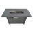 25'' H Steel Propane Outdoor Fire Pit Table With Lid (Grey)