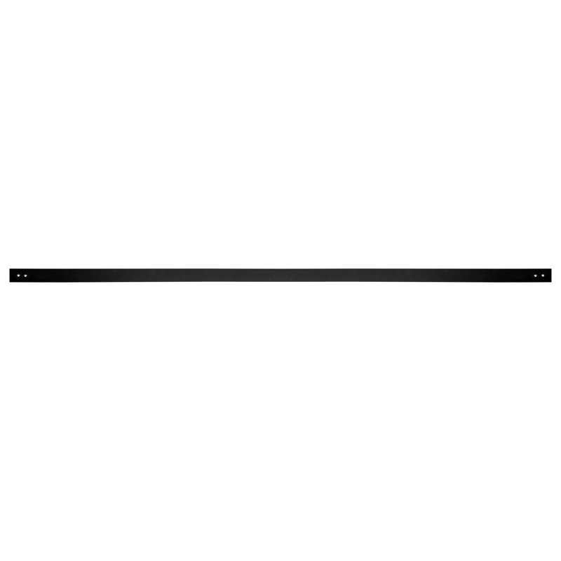 Black Steel Track Standard Single, 3.5" H x 4.5" W x 61" D